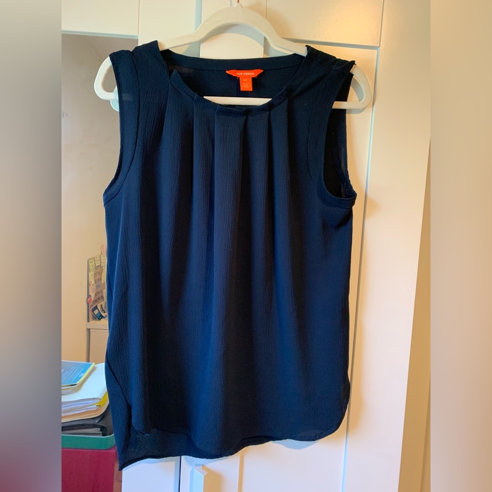 Joe Fresh Navy Blue Sleeveless Blouse